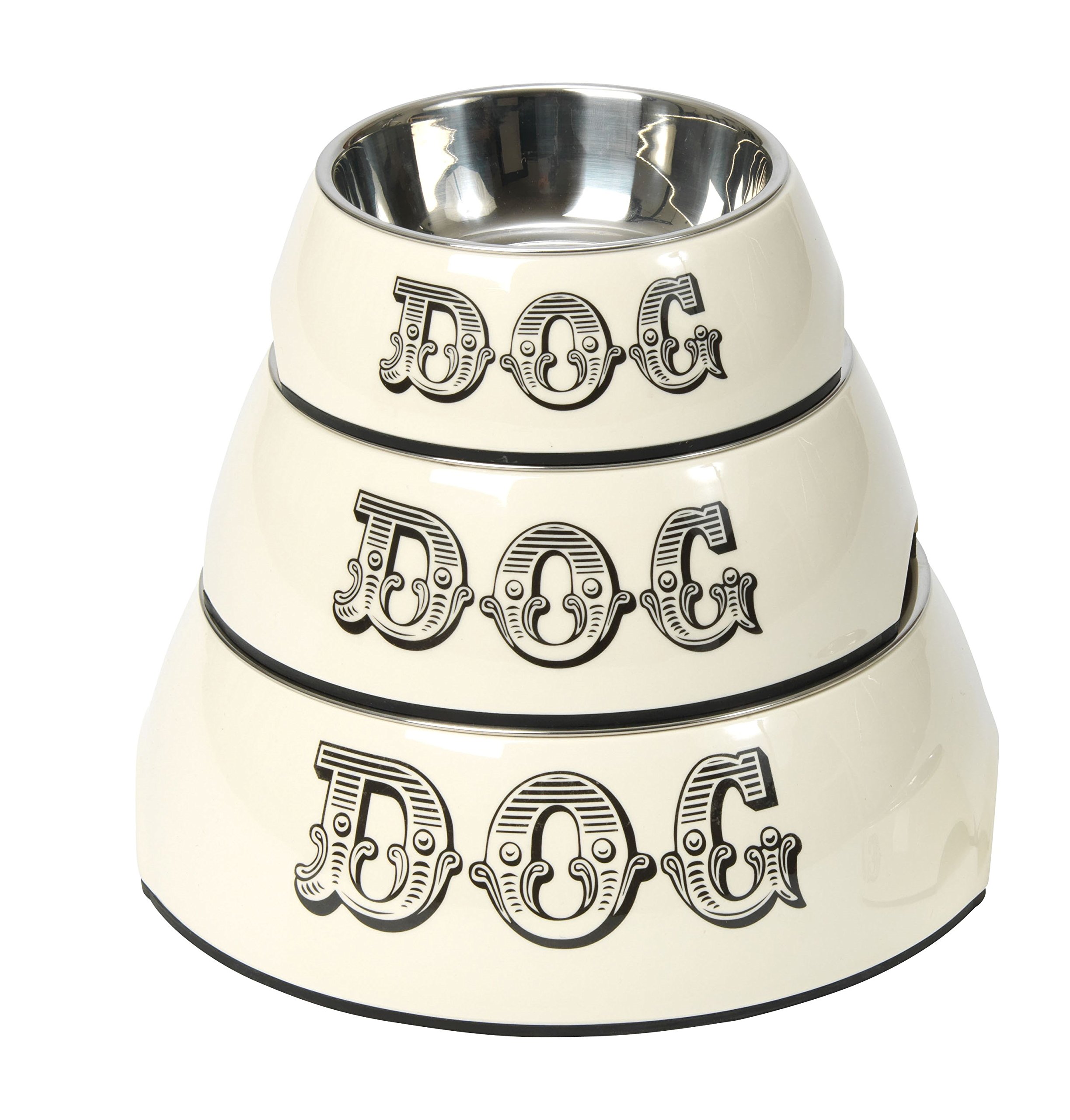 House of Paws - Dog Bowl - 2 in 1 - Extra Large - Cream