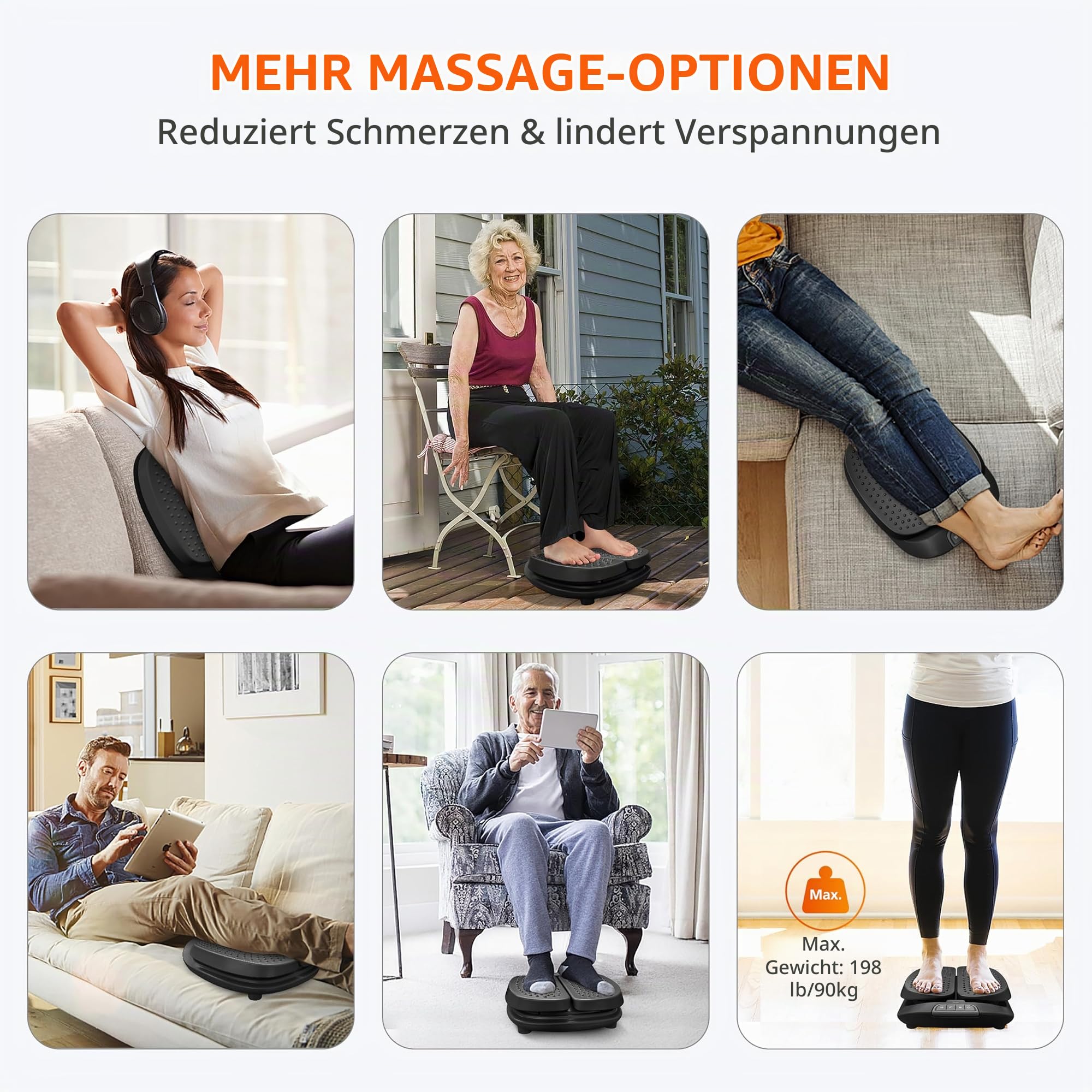 Snailax Fußmassagegerät mit Vibration und Wärme, elektrische Fußmassagegerät mit Fernbedienung, Massagegerät für Fußmassage Schwarz, Geschenke