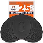 FixiC - Adhesive Patches for G6 - 25 Pack Premium Waterproof Adhesive Patches - Pre-Cut Back Paper - Adhesive Patch for G6 - Long Fixation! (Black)