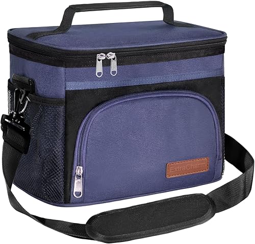 Bolsa de almuerzo aislada para mujereshombres Lonchera reutilizable para oficina, picnic, senderismo, playa, bolsa organizadora a prueba de fugas