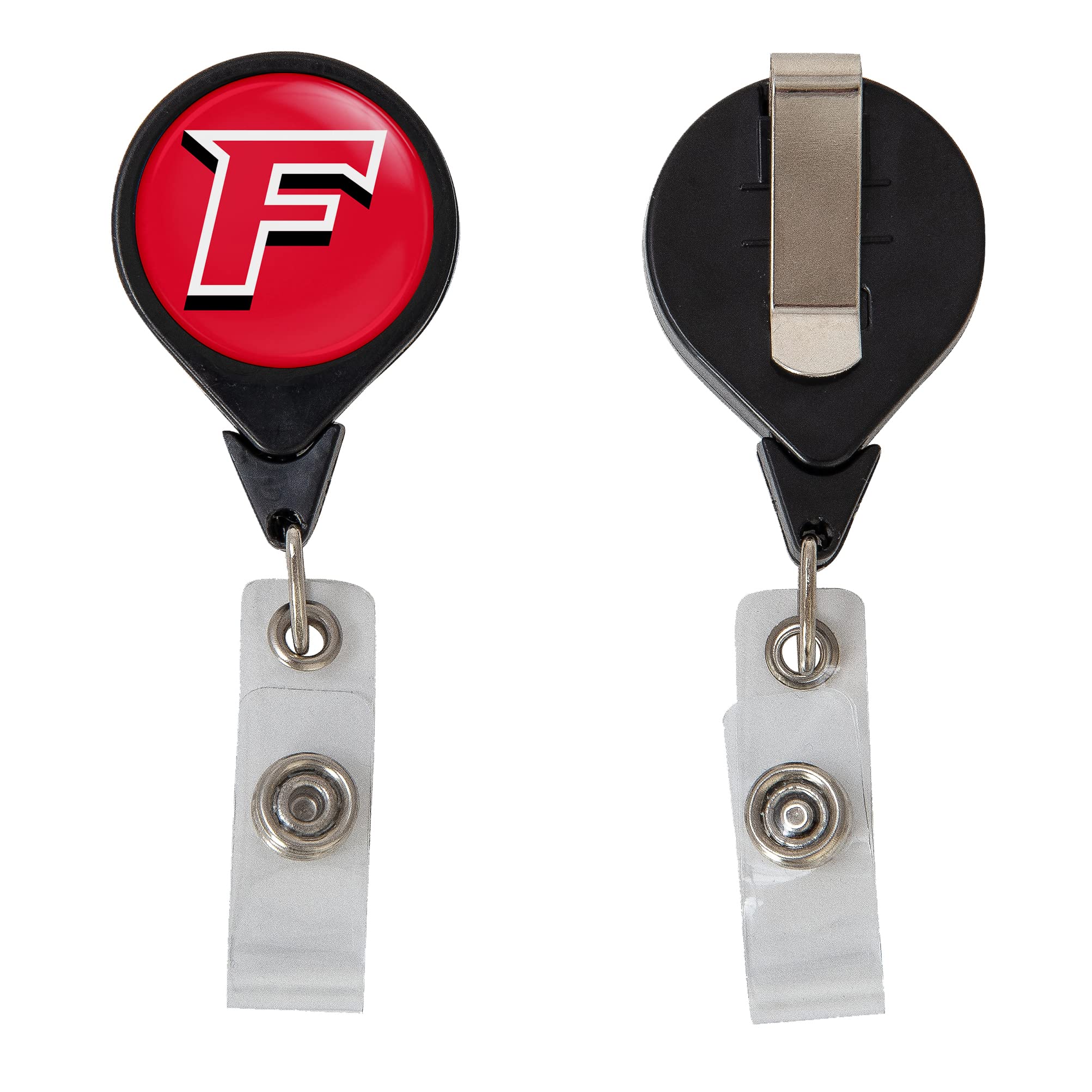 Desert Cactus Fairfield University Retractable Badge Holder Stags ID Reel with Ticket Clip for Lanyard, Work, School & Office Access