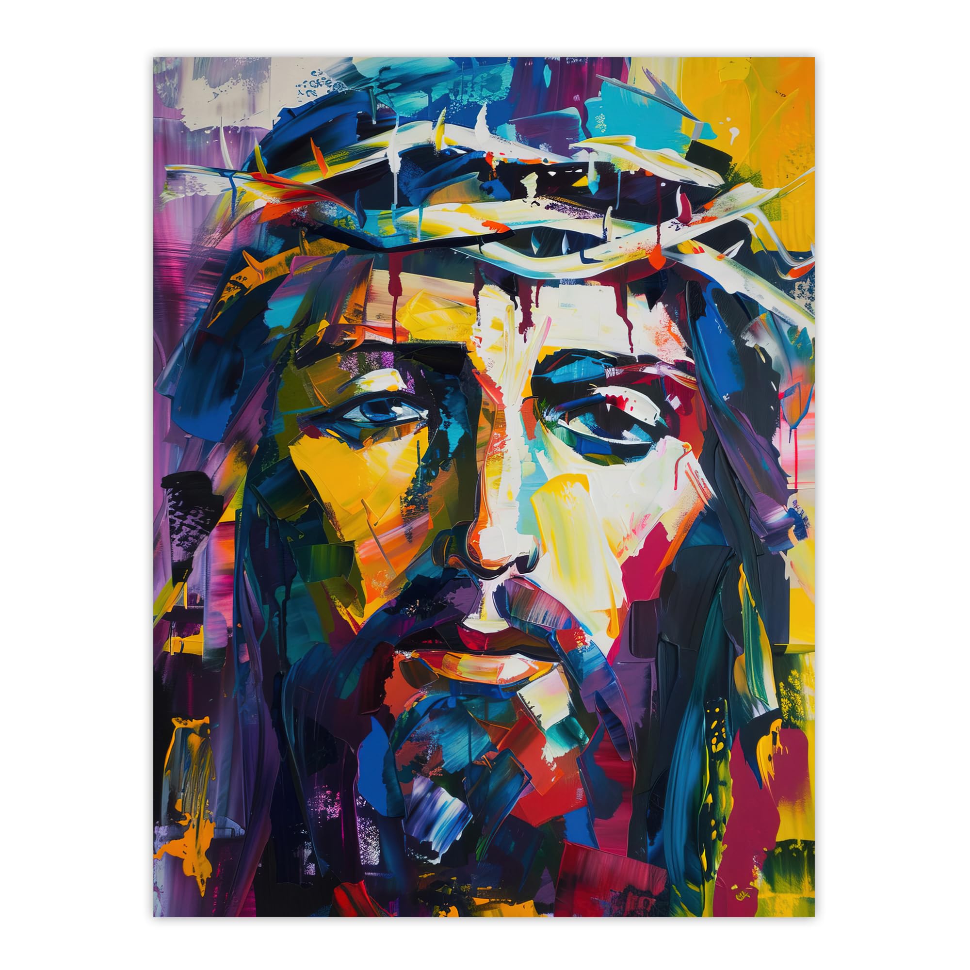 Artery8 - Poster - Jesus Thorn Crown Portrait - W24 inch x H32 inch