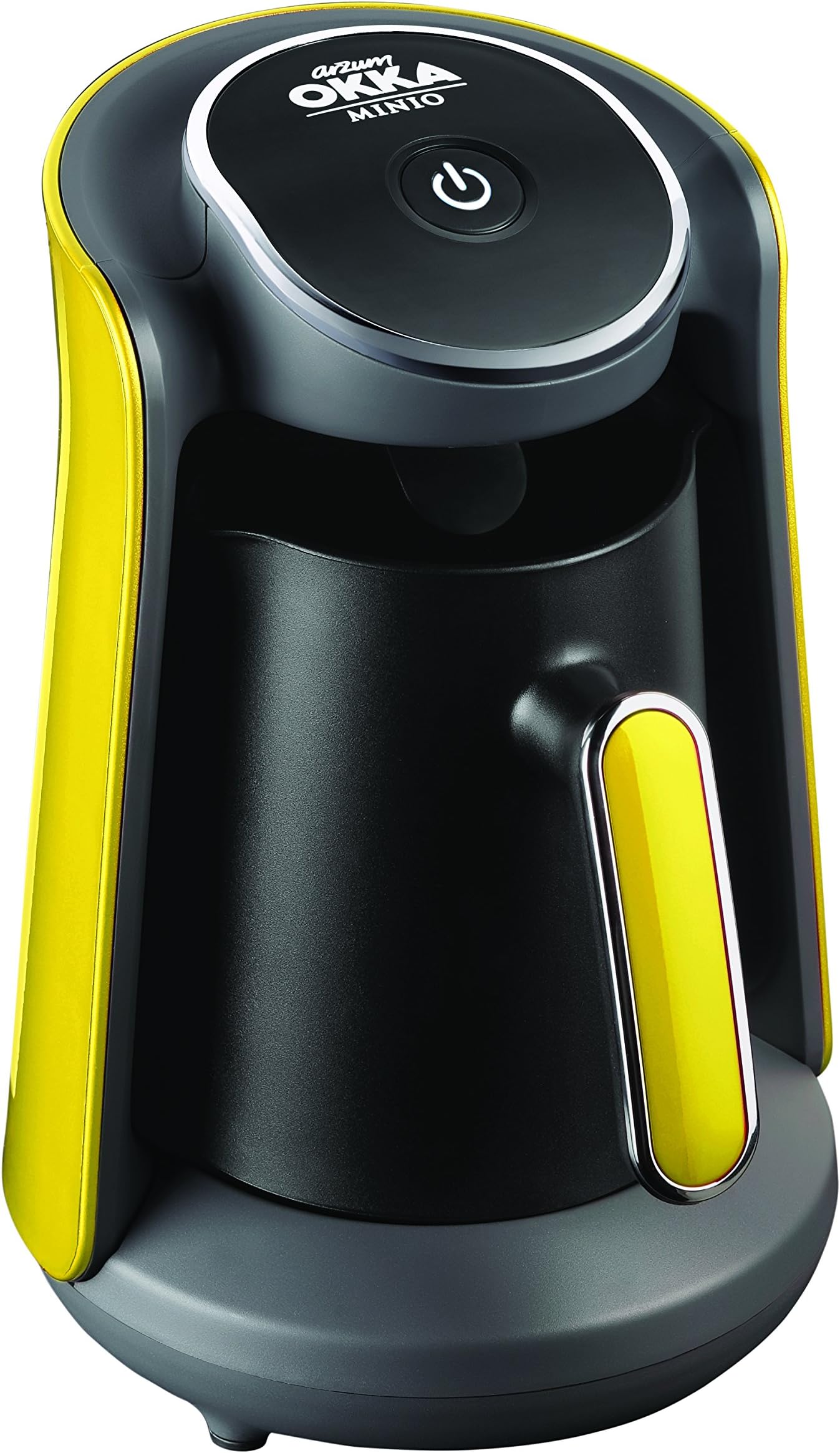 Arzum Okka Minio OK004P Turkish Coffee Machine, Stainless Steel, 480 W, Yellow/Chrome