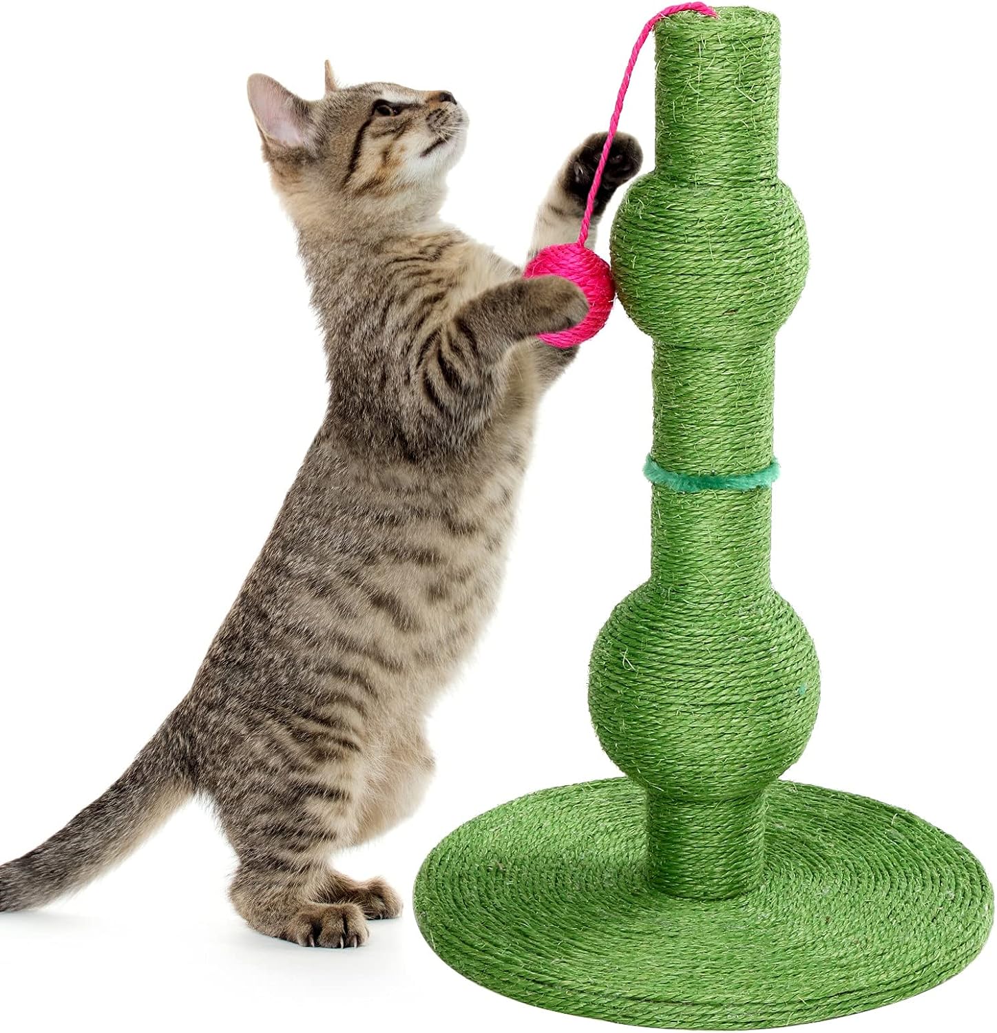 Cat Scratching Post - Cat Scratcher for Indoor Cats, Full Wrapped Sisal Rope Scratching Post, Cat Posts and Scratchers