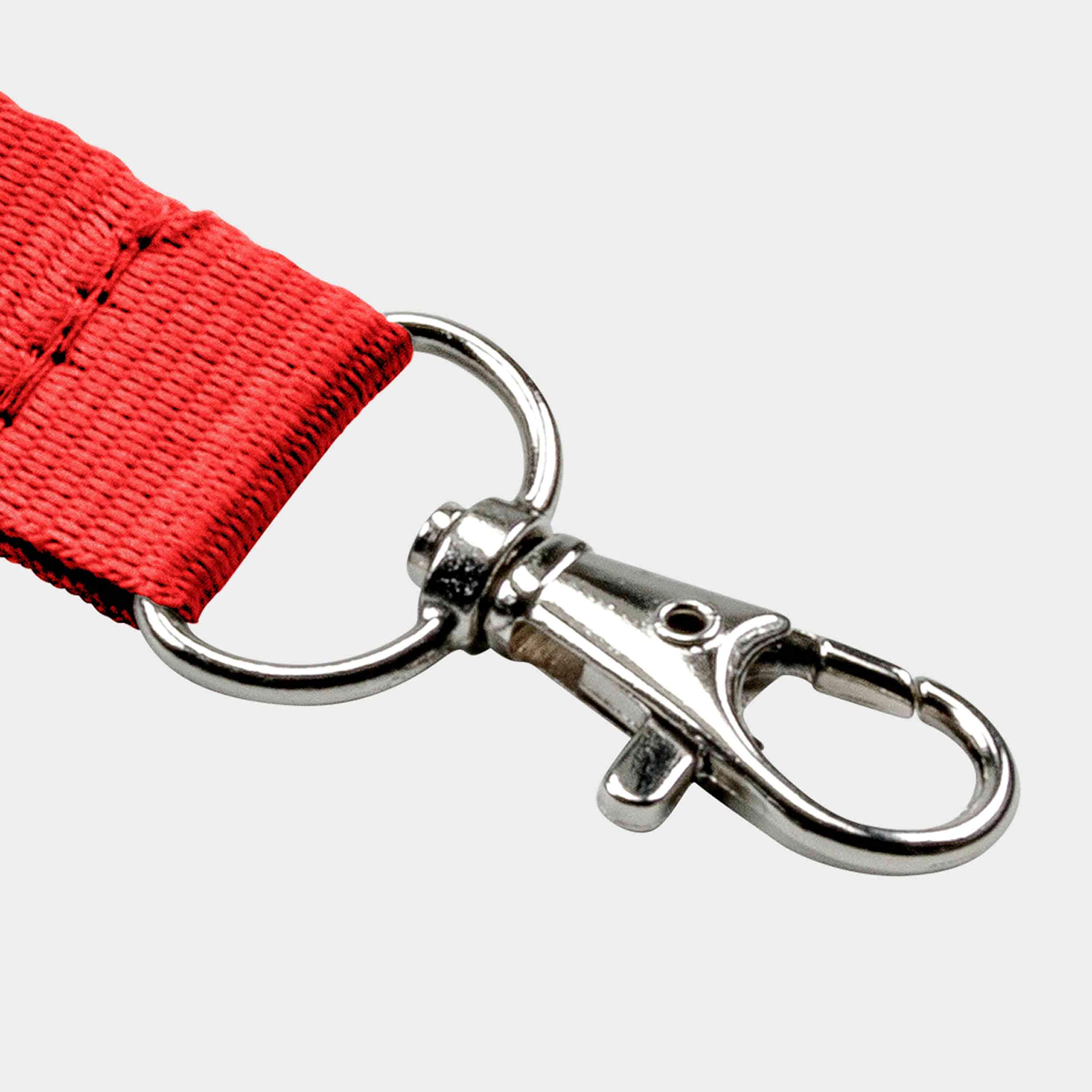 100er Pack Schlüsselbänder 20mm, easy going Haken, Rot