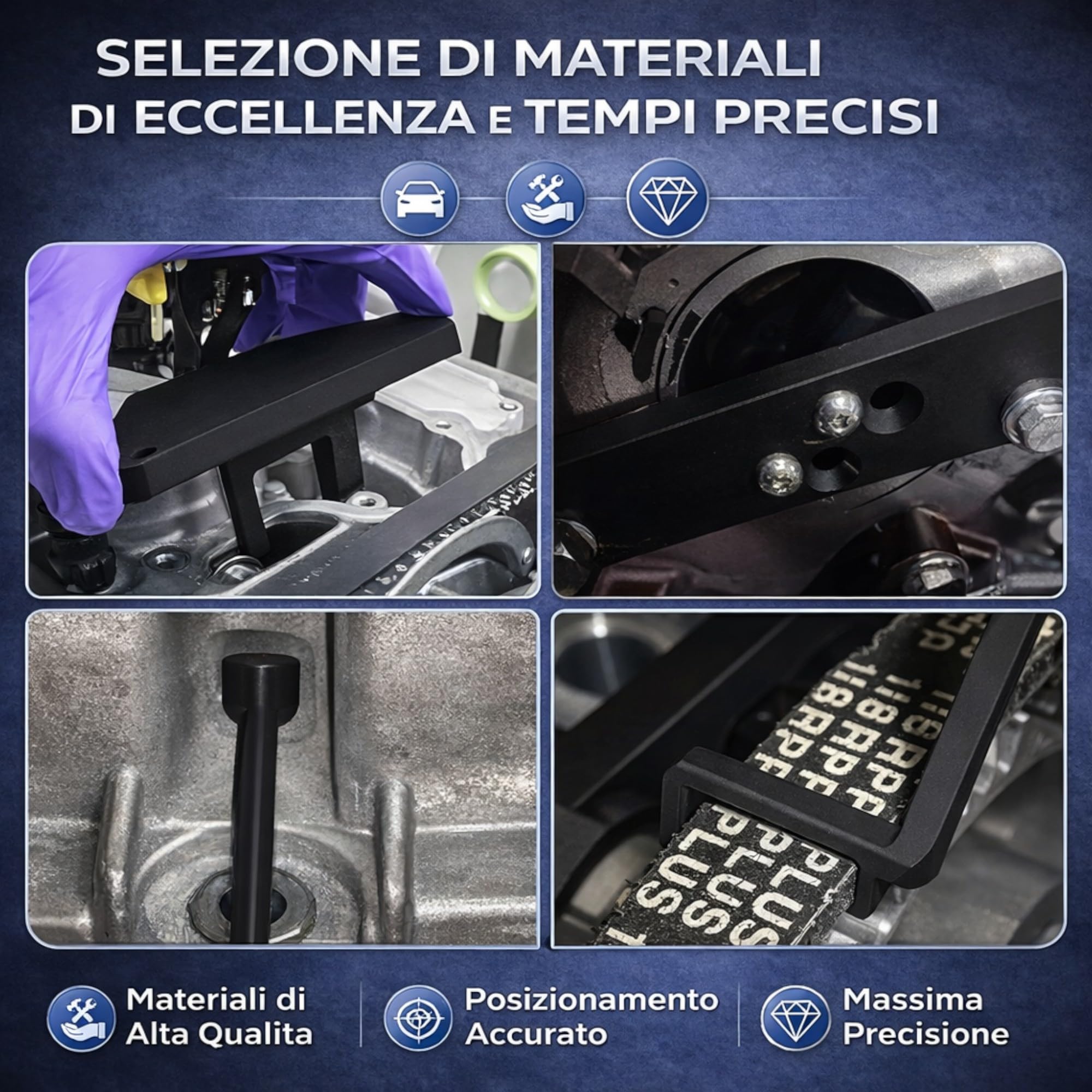 topolenashop Kit Strumenti Messa in Fase Motore Benzina 1.0 e 1.2 – Attrezzi Bloccaggio Albero a Camme e Motore – Compatibile Citroën Peugeot Opel – Valigetta Rigida FS-15414