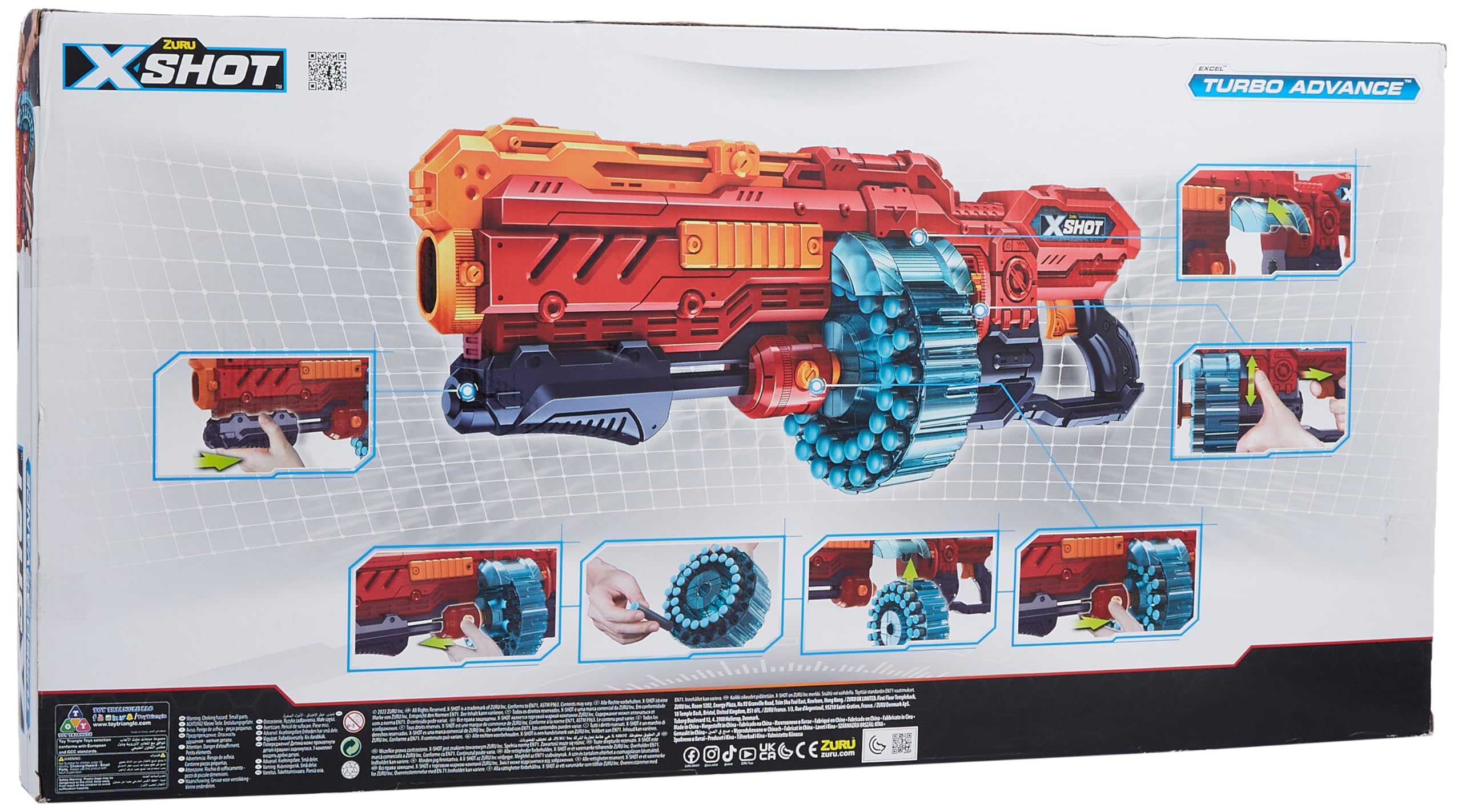 X-Shot Turbo Advance - Dart Gun - Foam Dart Blaster Play Set