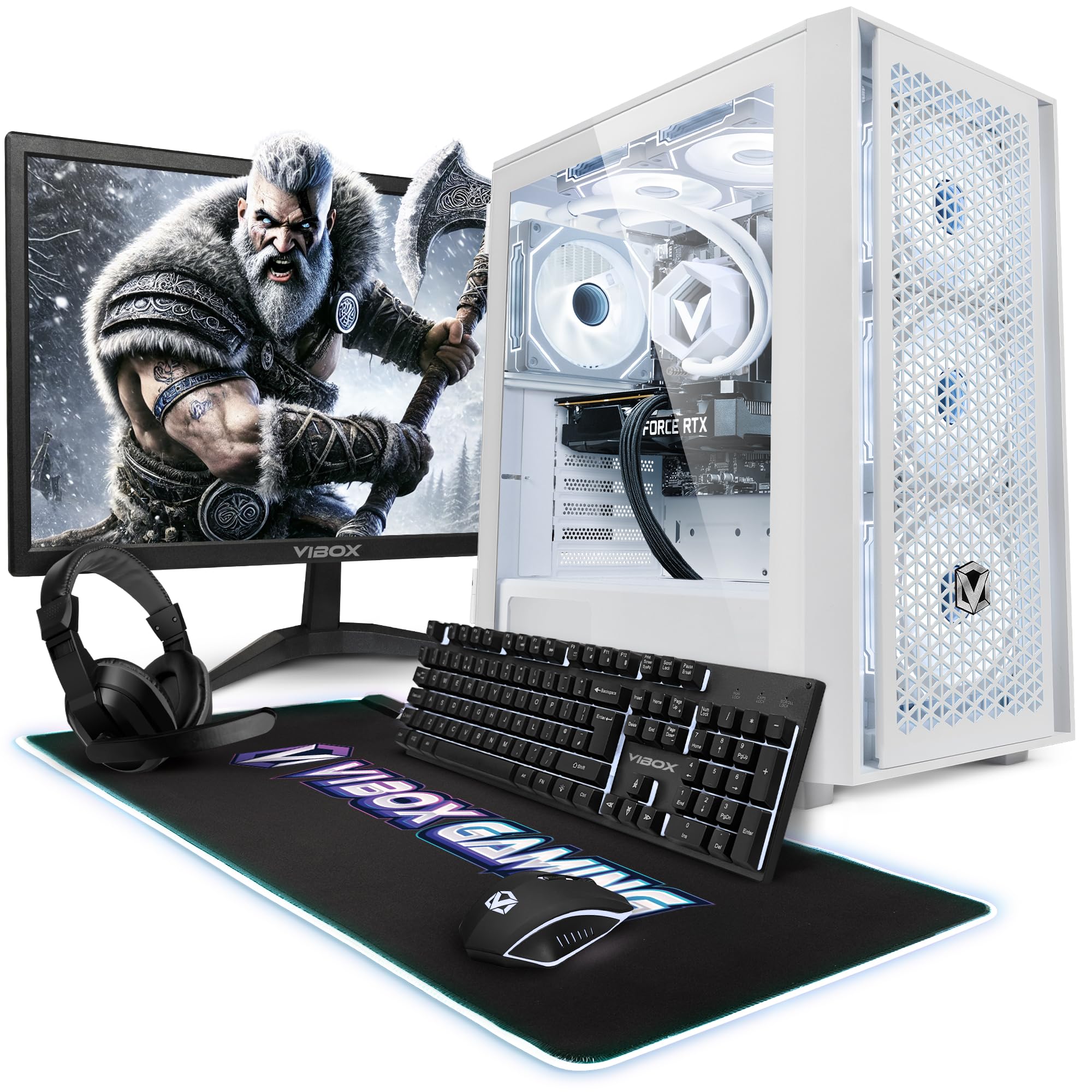 Vibox IV-24 PC Gaming Completo • Monitor 23" • AMD Ryzen 7 5700X 8 Cores • Nvidia RTX 3050 6GB • 16GB RAM • 500GB SSD • Windows 11 • WiFi 6 + Bluetooth 5.4