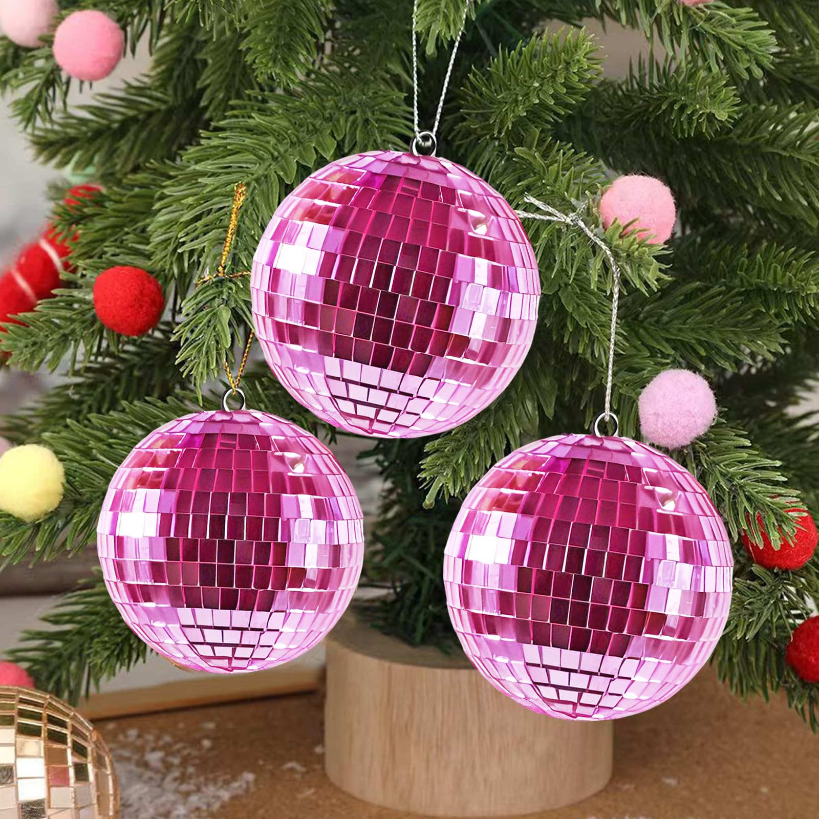 Lot De 12 Boules Disco Argentées Jicyor - 10/7/5/3/2cm | Décoration Fête Et Noël