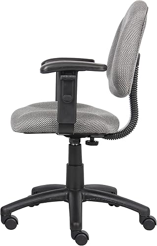 Miniatura 7 de Silla sin apoya brazos para una postura perfecta tela deluxe color azul de Boss Office Products  Nylon Gris