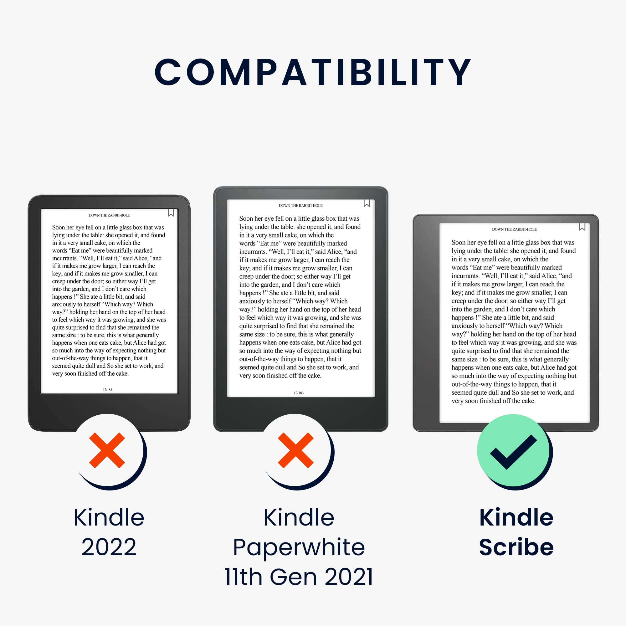kwmobile Étui Compatible avec Amazon Kindle Scribe (2022/2024) Coque - Étui à Rabat magnétique Tablette eReader Similicuir - Bleu-Gris-Noir