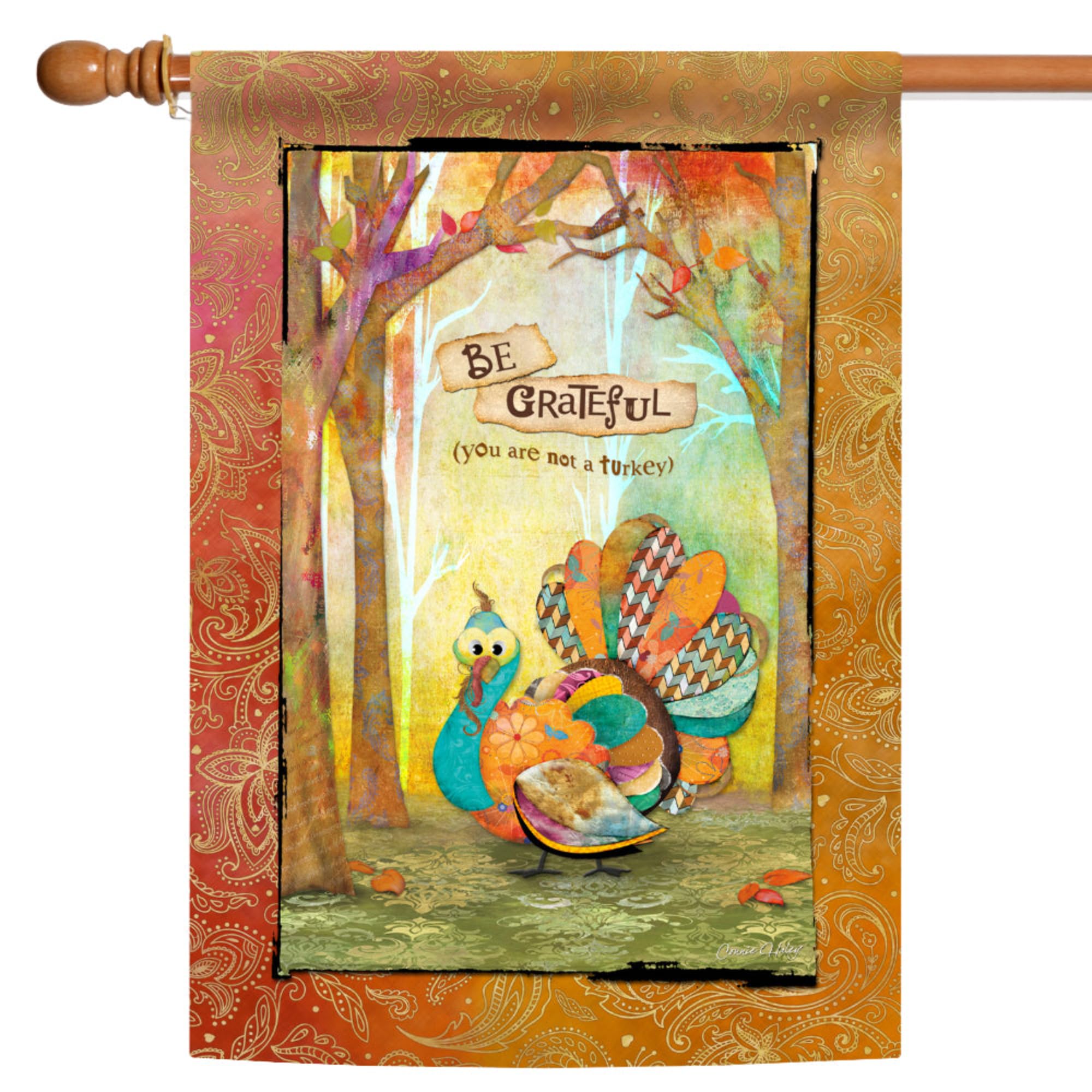 Toland Home Garden Be Thankful Deko-Fahne für Herbst/Erntedankfest, 71,1 x 101,6 cm