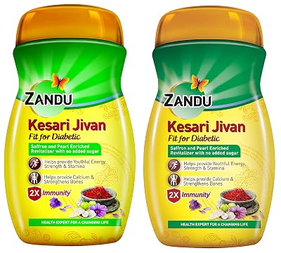 Zandu Kesari Jivan Fit Paste For Diabetic, Ayurvedic Immunity Booster For Adults And Elders, 900 G & Kesari Jivan Ffd Su