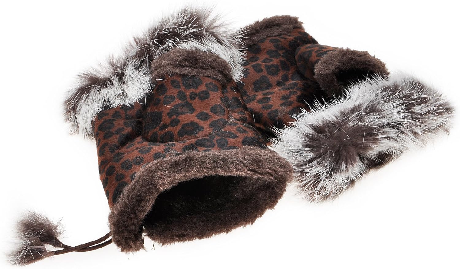 ZLYC Women Teen Classic Winter Warm Rabbit Fur Hands Wrist Fingerless Gloves Mittens - Image 4