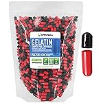 XPRS Nutra Size 00 Empty Capsules - 1000 Count Empty Gelatin Capsules - Pills DIY Capsule Filling - Fillable Pill Gel Caps for Do-It-Yourself Supplements (Black/Red)