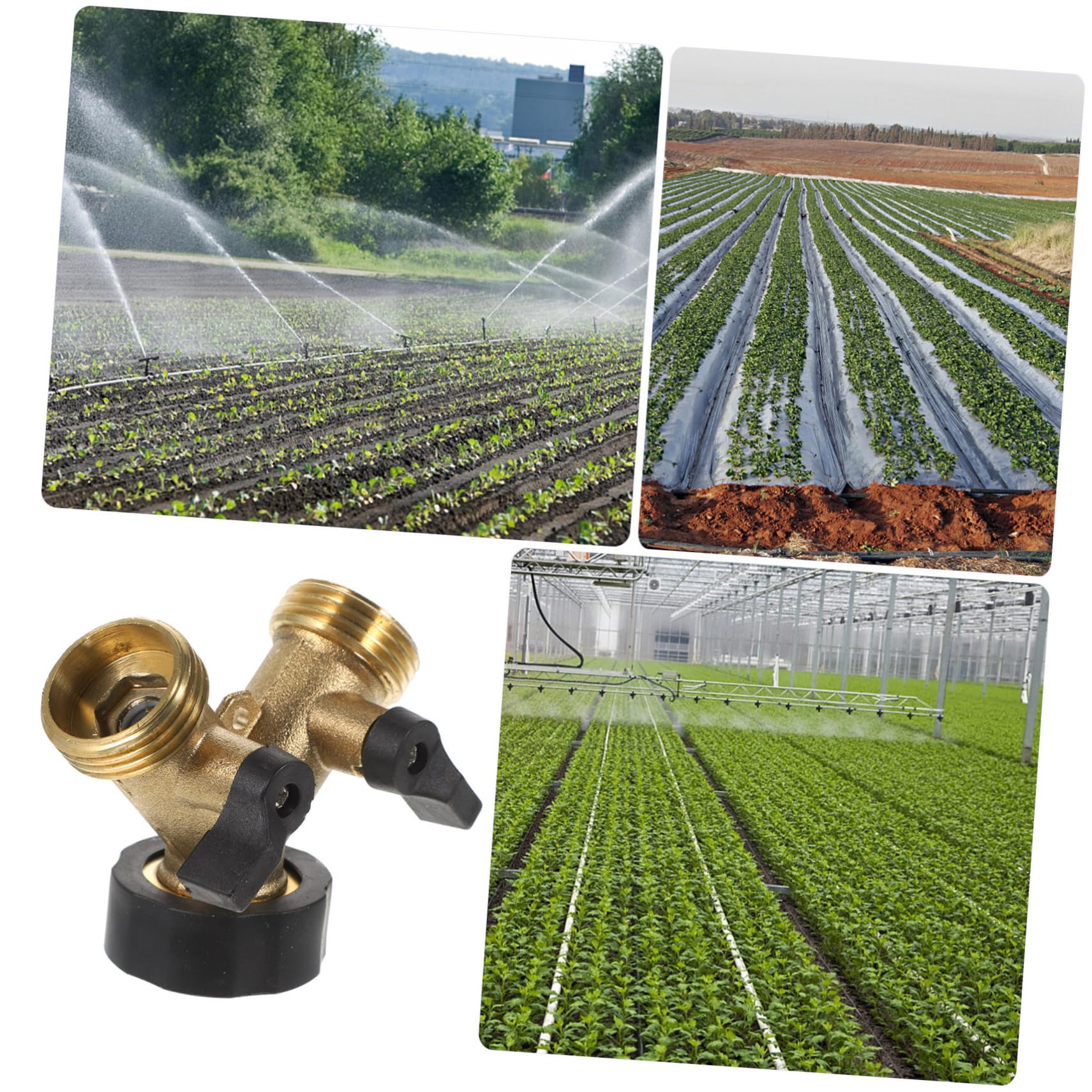 Connettore Rubinetto Flessibile da Giardino Sdoppiatore A Y in Ottone Adattatore per Tubo Flessibile Doppio Divisore per Rubinetto Senza Strumenti