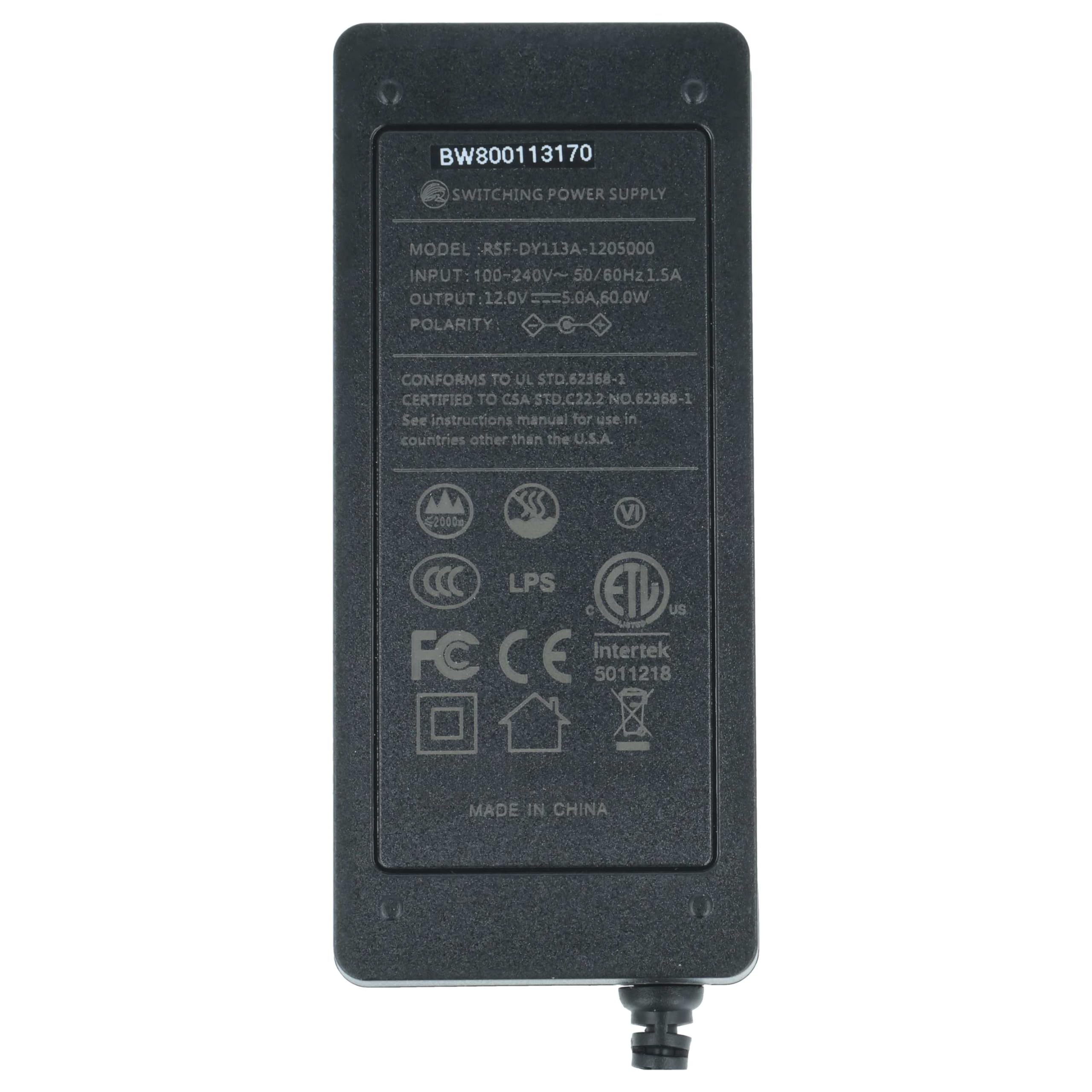 vhbw Cargador 6 Compartimentos Compatible con Kenwood KNB-45, KNB-45L baterías de Radio - Estación de Carga + Cable Corriente, 9-12 V, 6 A