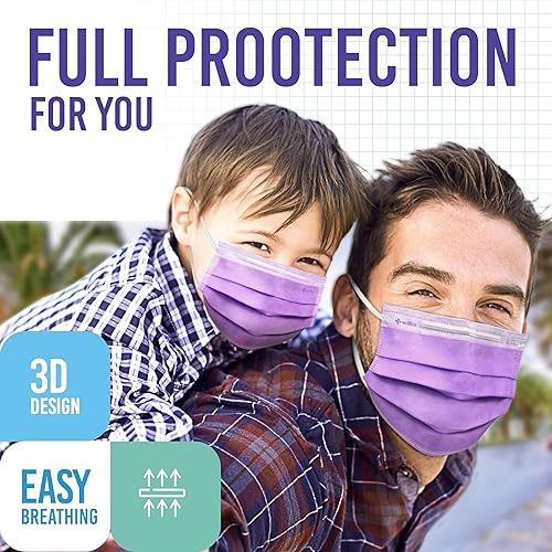 Miniatura 5 de Medtecs - Mascarilla desechable cómoda y transpirable de 3 capas, 2 tamaños infantil y juvenil, gran opción de protección y salud, 50