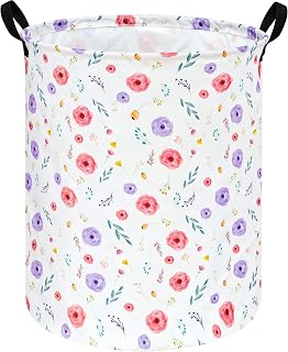 KUNRO Laundry Basket Nursery Hamper Kids Storage Bin Baby Toy Organizer Box Mother's Day Gift Basket for Room Decor