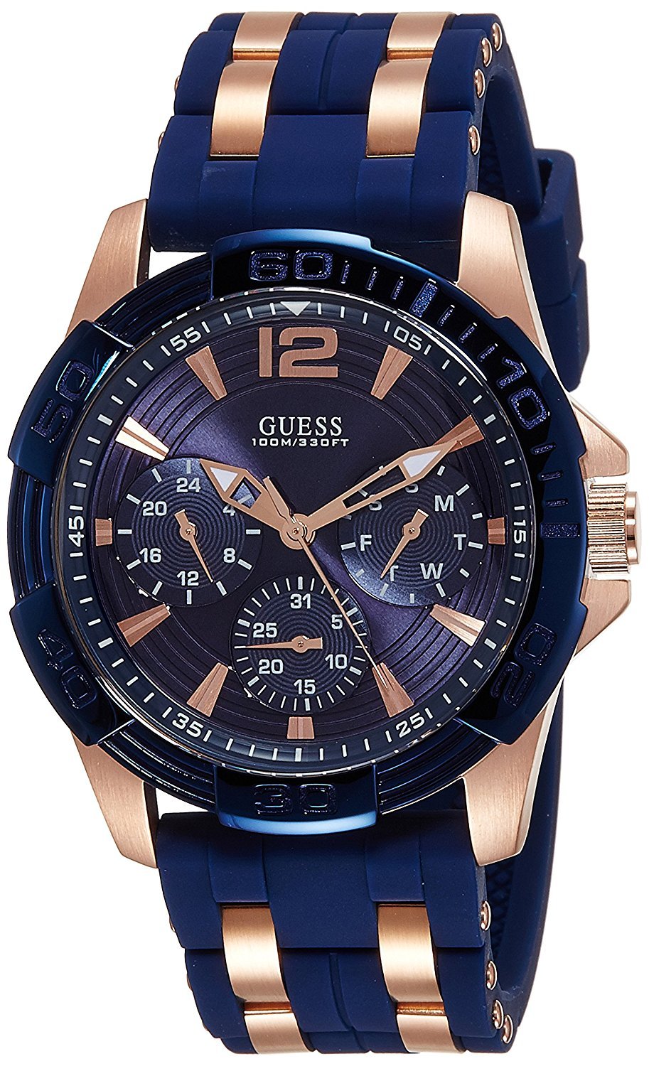 Guess Silicone Chronograph Blue Dial Men Watch-W0366G4, Blue Band (B00XJG5NYA) Amazon Price History, Amazon Price Tracker