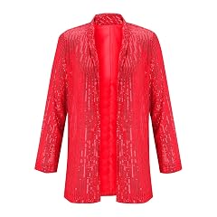 Womens Sequin Cardigan Evening Long Sleeve Lightweight Dressy Casual Party Jacket Casual Shimmer Tops Outfits