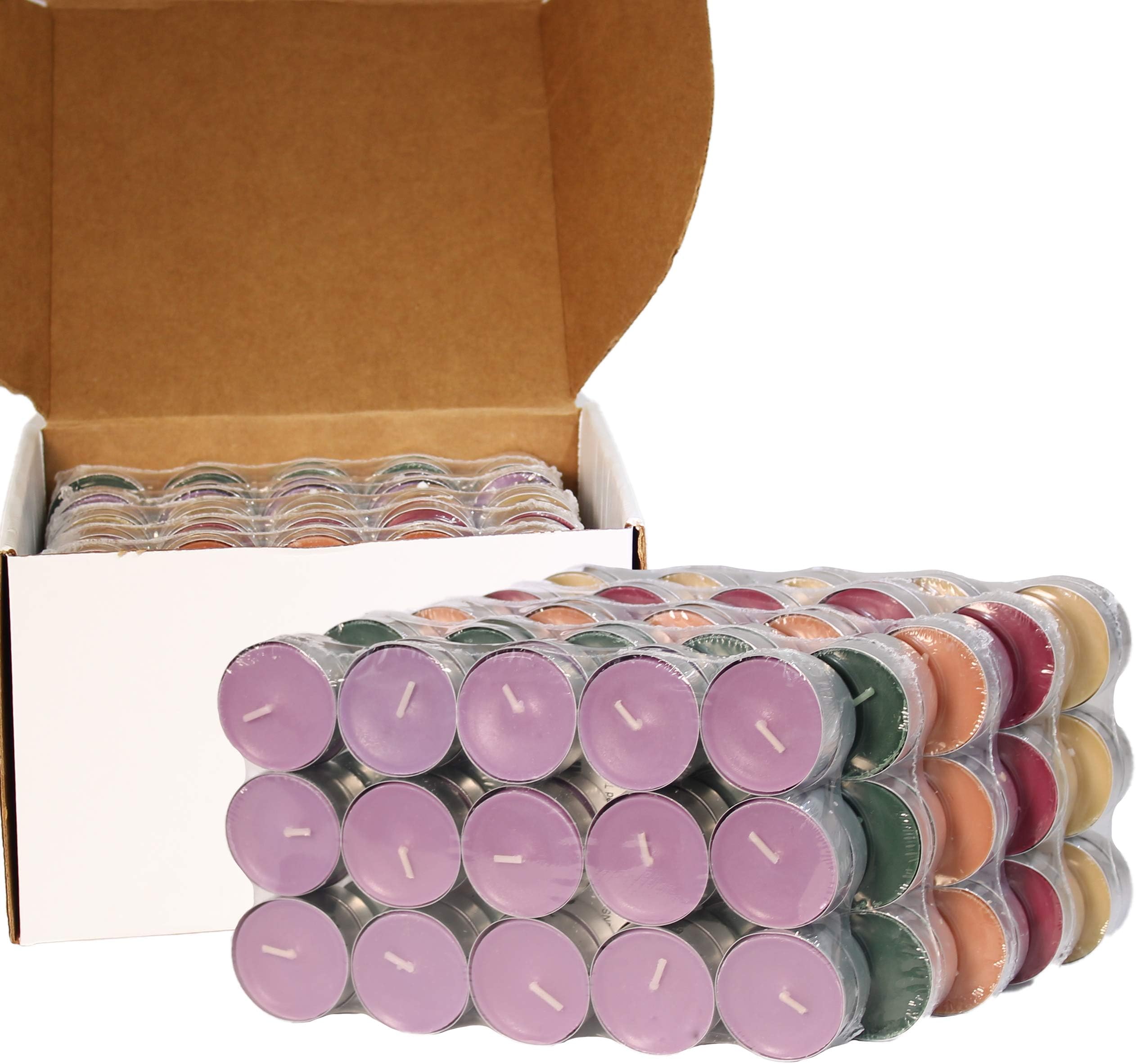 CandleNScent Scented Tea Lights Candles | Variety Pack | French Vanilla - Sweet Lavender - Fresh Pine - Cinnamon Spice - Warm Apple Pie - Made in USA (Pack of 150)