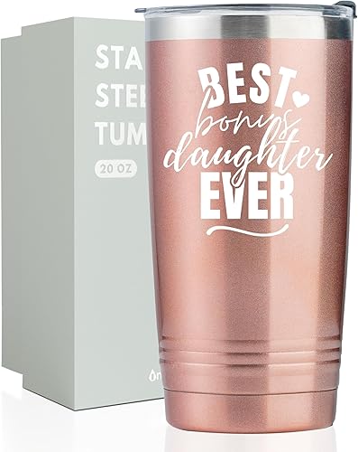 Onebttl Regalos adicionales para hija, regalos para hija adicional en cumpleaños, Navidad o Acción de Gracias, taza de viaje de acero inoxidable de