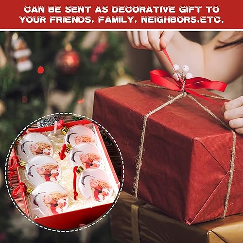 Miniatura 7 de Skylety Esfera decorativa de plástico para San Valentín, marco de fotos, adornos para Navidad, Día de San Valentín (24 unidades, estilo corazón)