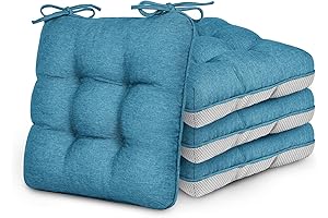 Love's Cabin Cojines De Exterior | Set of 4 Outdoor/Indoor Memory Foam Chair Cushions