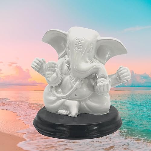 Bellaa Mini estatua de Ganesha Hindú Dios Señor Ganapati Idol Bendición Ganesh Buda indio Elefante de inauguración de la casa Regalo de Buena Suerte