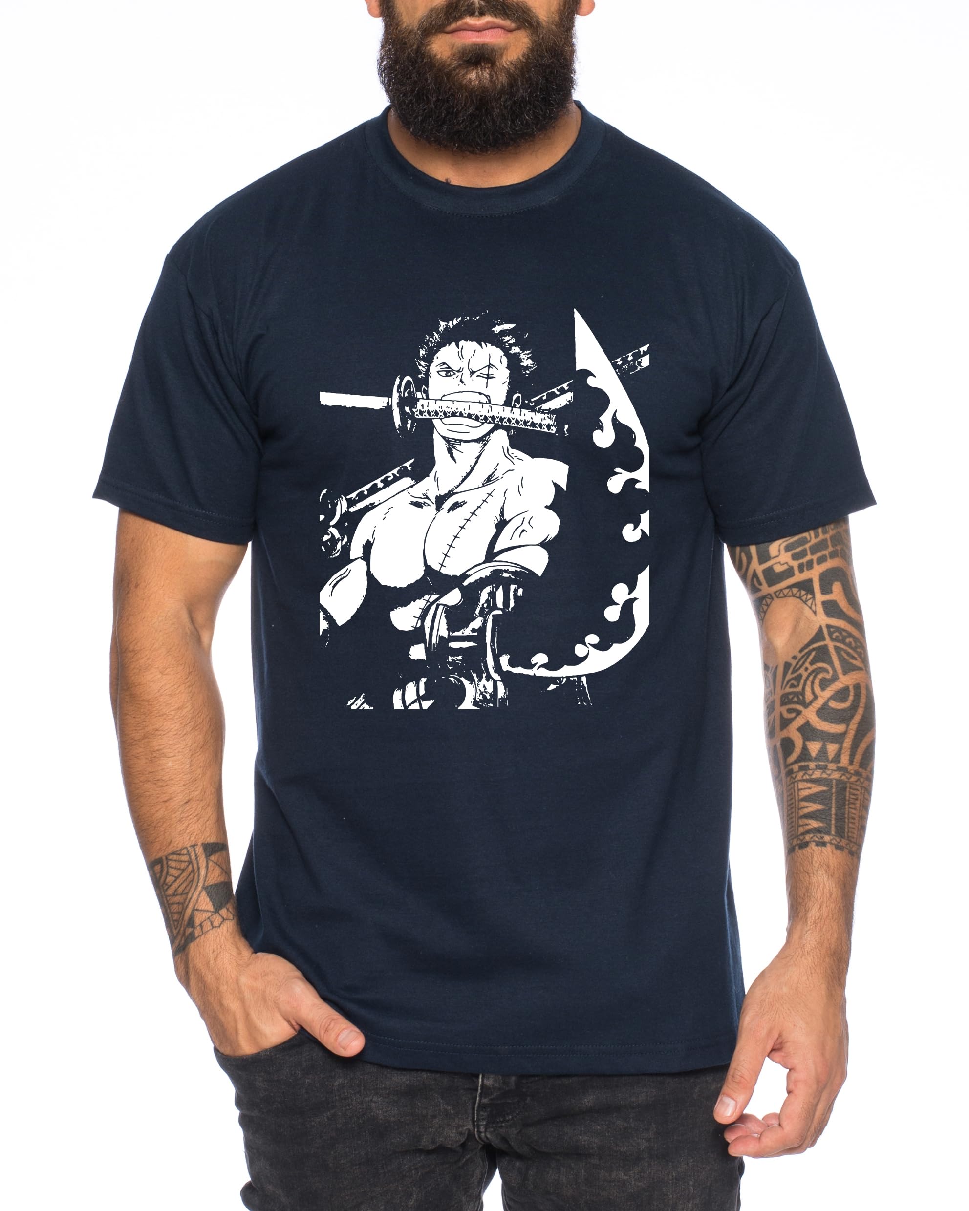 Zoro Sword Men's T-Shirt Straw Hat Luffy Zoro One Monkey D. Pirate Ace Piece Goku Anime Luffy