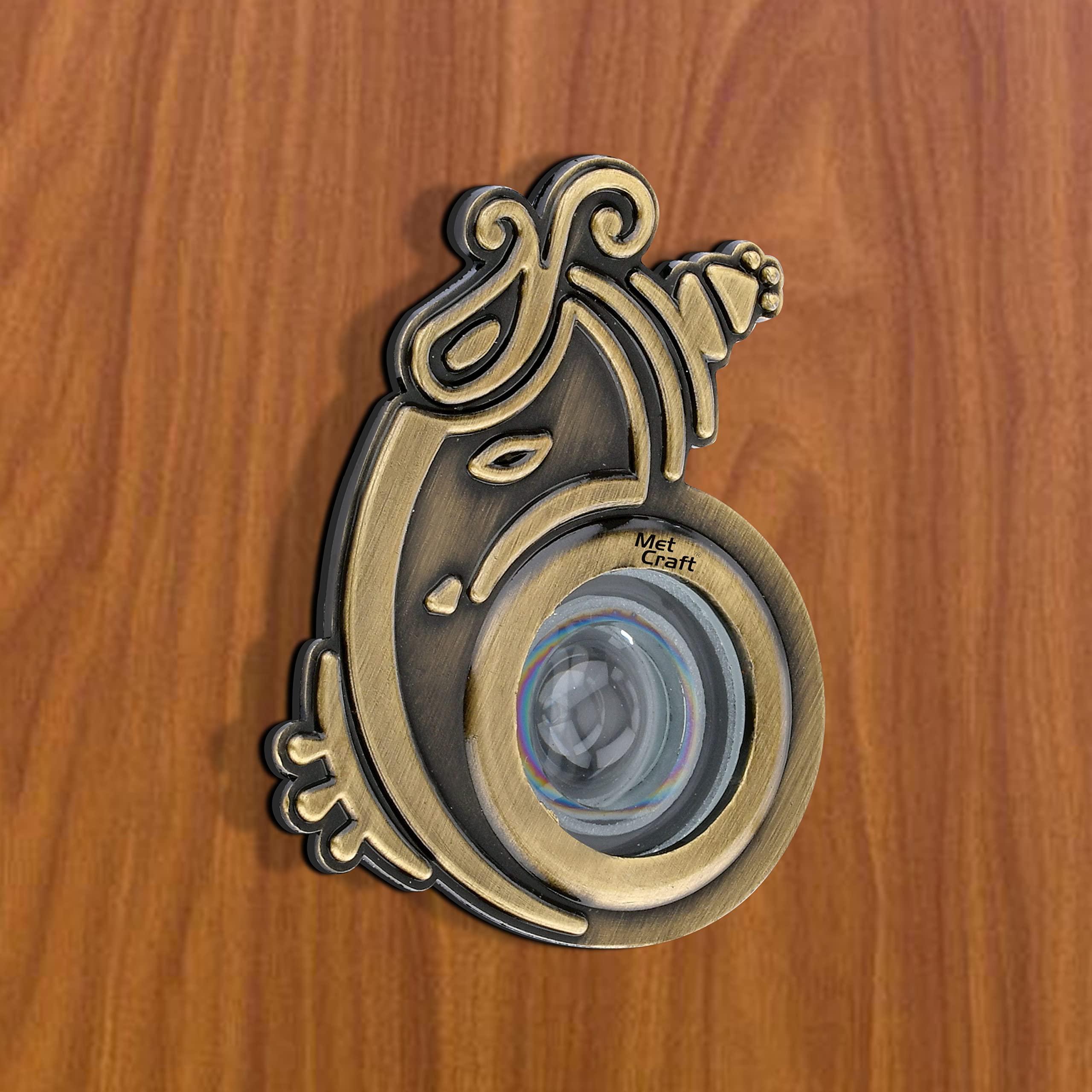 Metcraft Zinc Ganesh Ji Door Viewer Door Eye viewer 180 Degree Door Lens with Perfect Matching Main Door Pack of 2 (Glossy Antique Brass) (B0BK4QGY74) Amazon Price History, Amazon Price Tracker