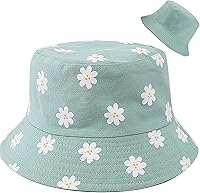 XYIYI Reversible Bucket Hat for Women - Cute Double-Side Beach Fisherman Hat, Breathable Cotton UV Protection