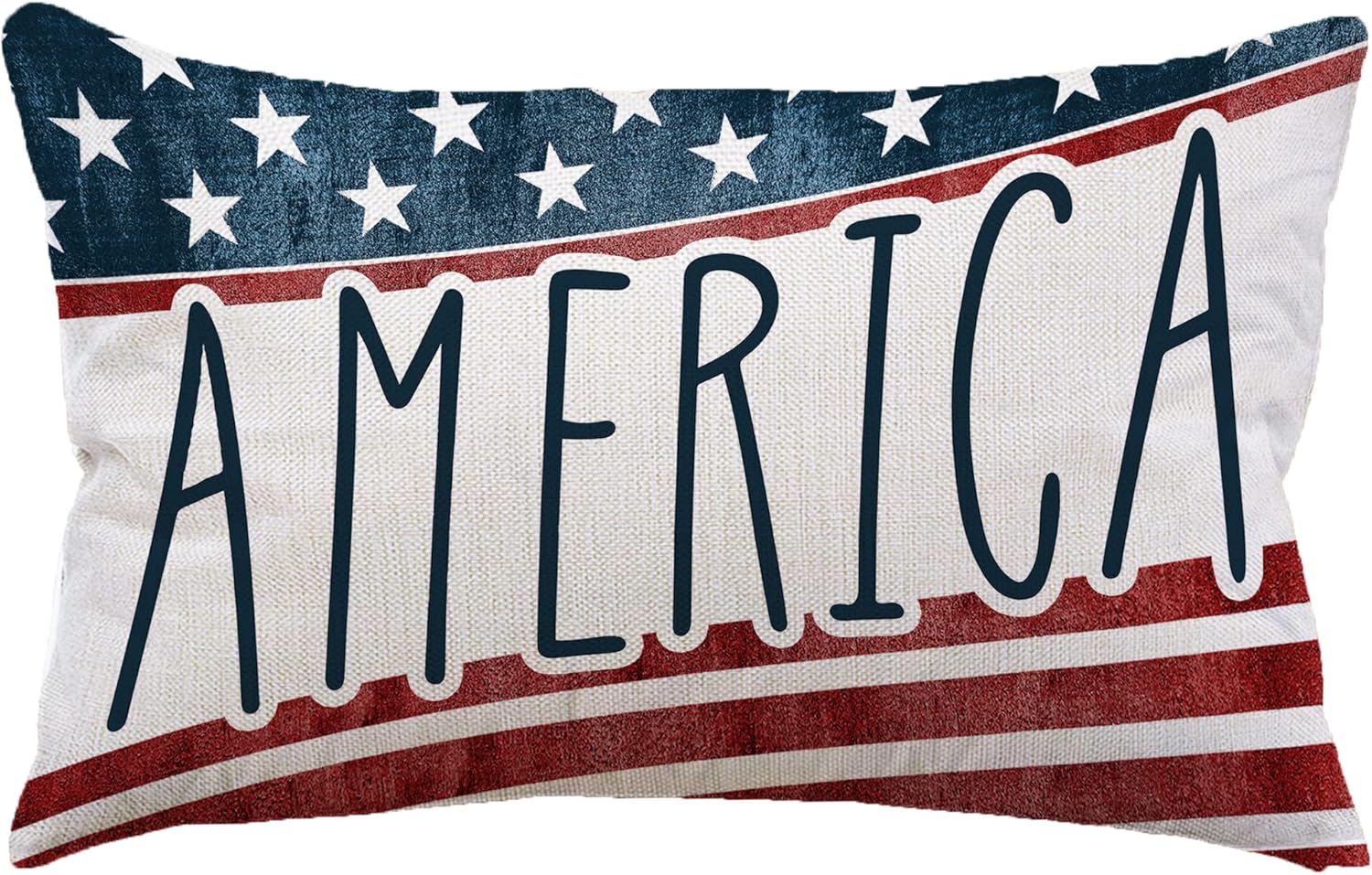 Hexagram Pillow Covers 12x20 Decorative American Flag