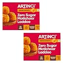 Artinci Sugar Free Motichoor Laddu (pack of 2 x 190g), Low Carb Diabetic-Friendly Sweets, Desi Ghee Indian Mithai with No Added Sugar, Healthy Low GI Ladoo, High Fiber & Protein Rich Keto Dessert gallery image