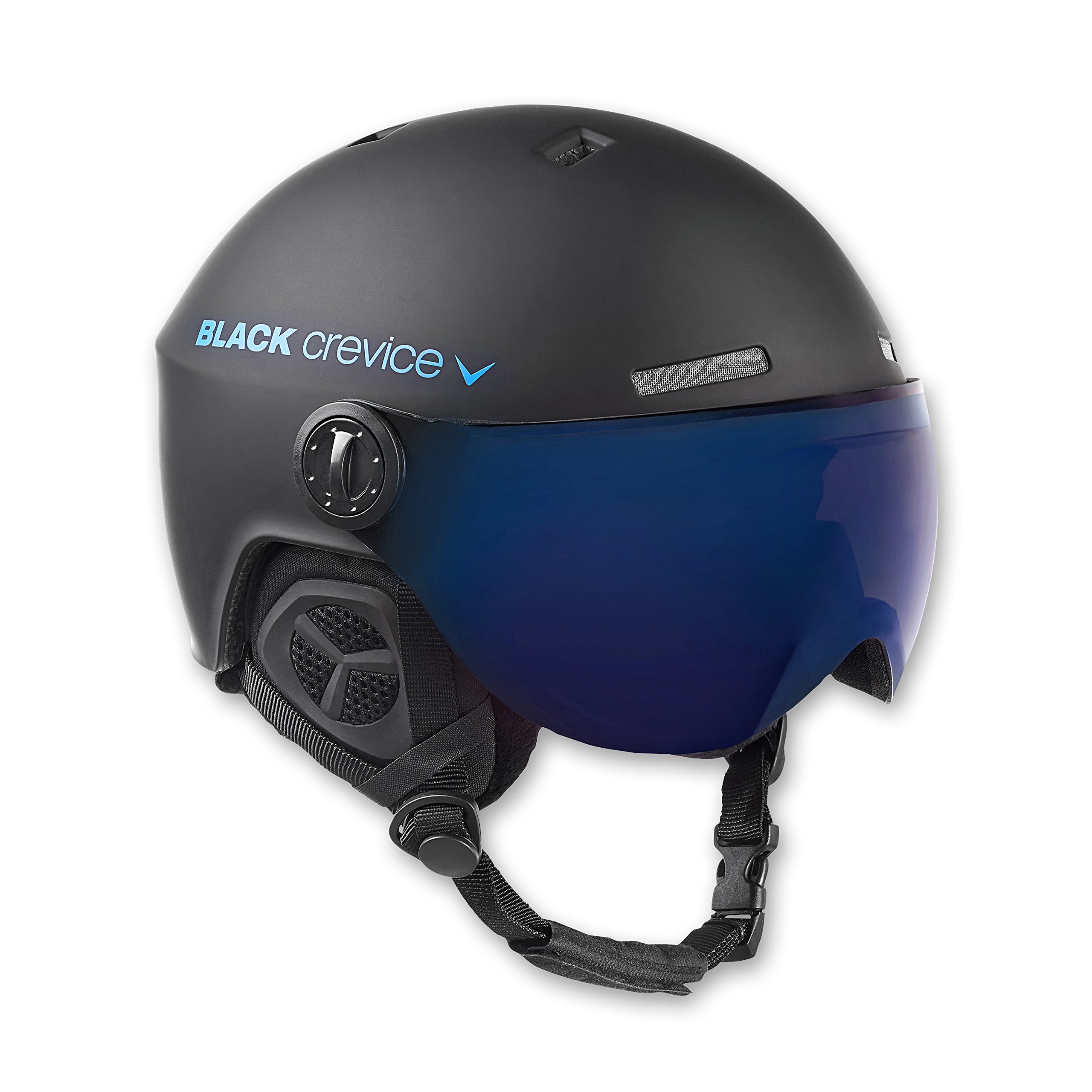Black Crevice Gstaad Ski Helmet black Black/Blue Size:M/L