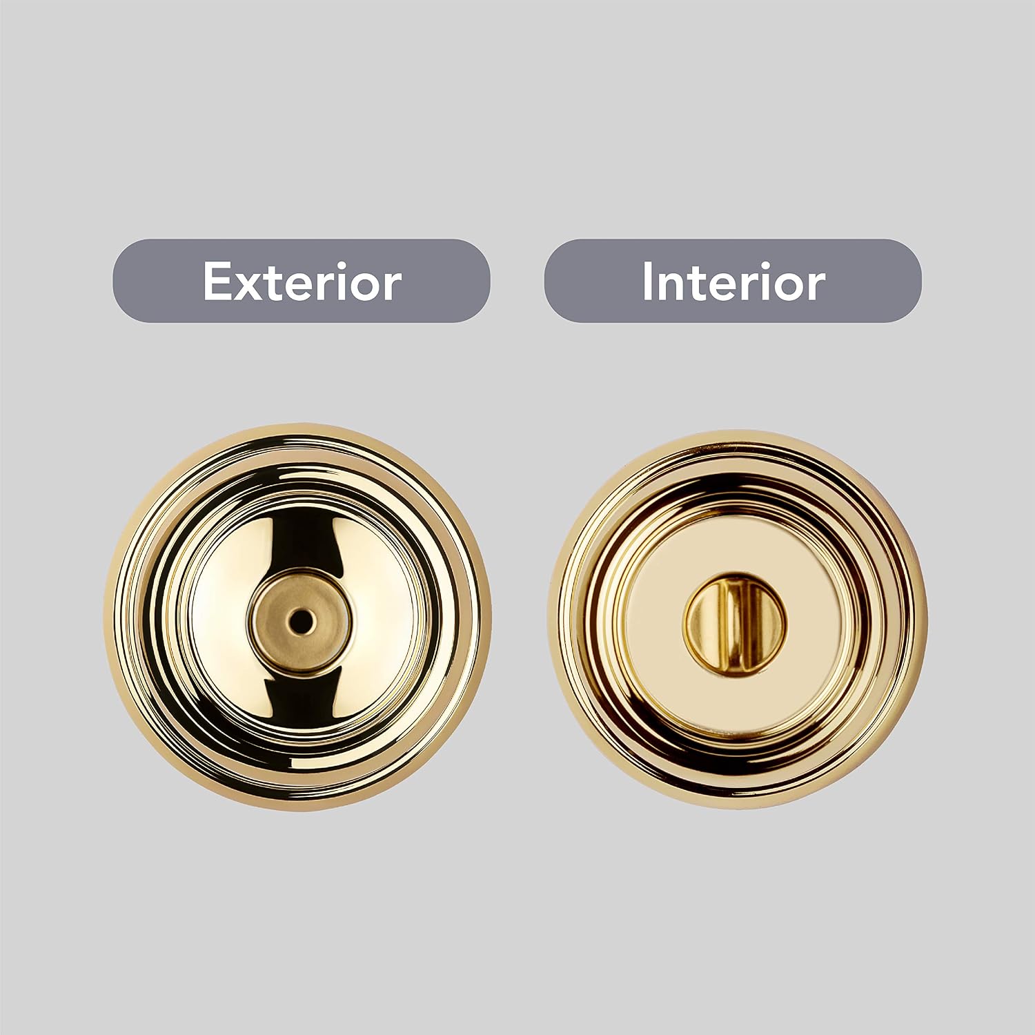 Baldwin Prestige Alcott Bed/Bath Knob in Polished Brass