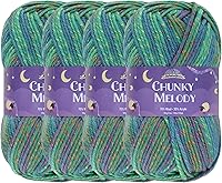 Vista 26 de JubileeYarn Chunky Melody - Hilo para tejer 100g/madeja, mezcla de lana gruesa, color maíz naranja - 2 madejas