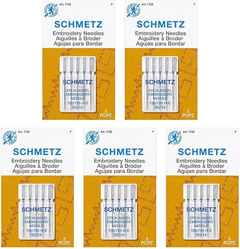 25 agujas 130705H H-E de la máquina de coser del bordado de Schmetz tamaño 901425