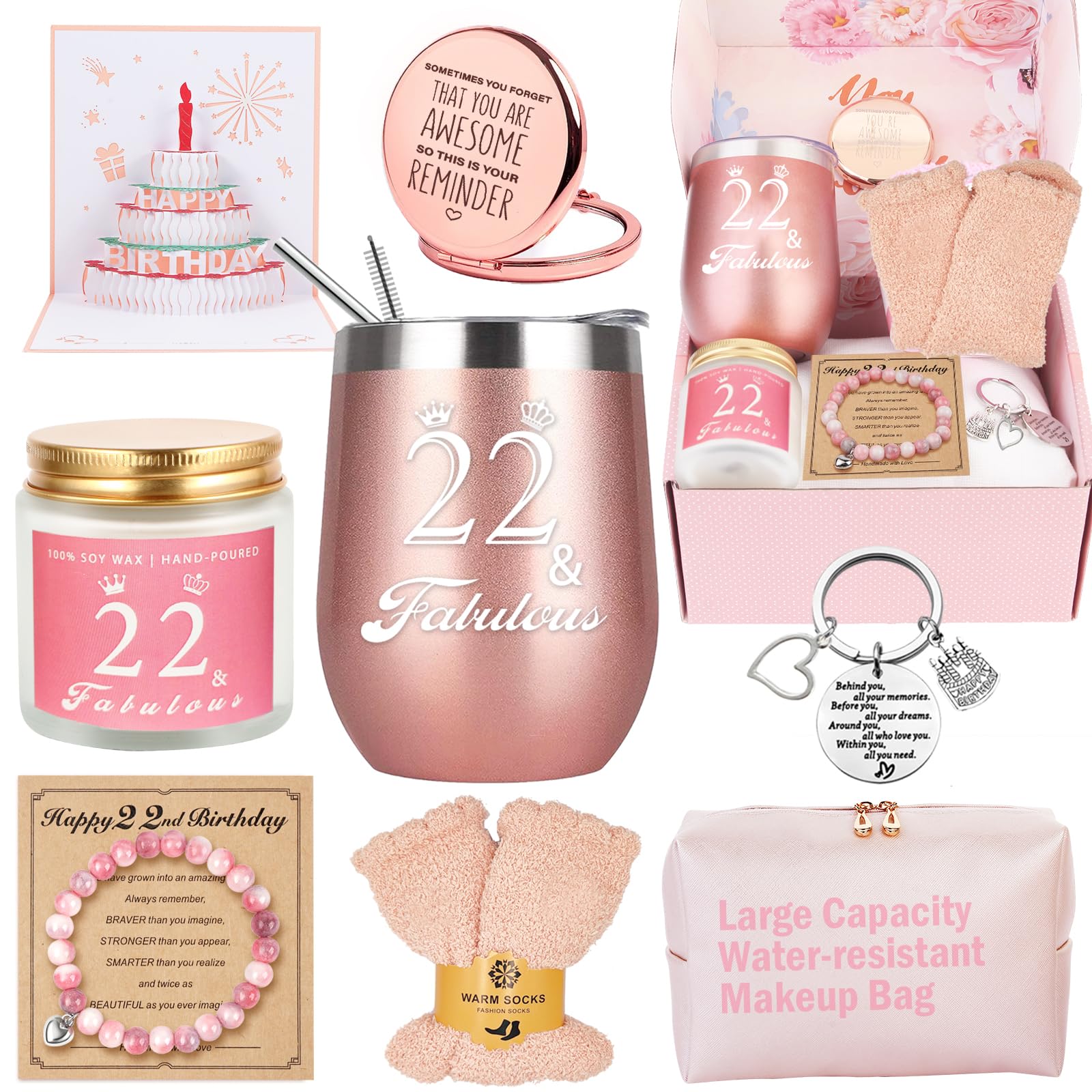 Awfrky Birthday Gifts for Women, Birthday Gift Box Set for Woman Best Friends Female Sister Mom Daughter Wife Her Girlfriend Coworker Bestie, Unique Gifts for Women — view 22