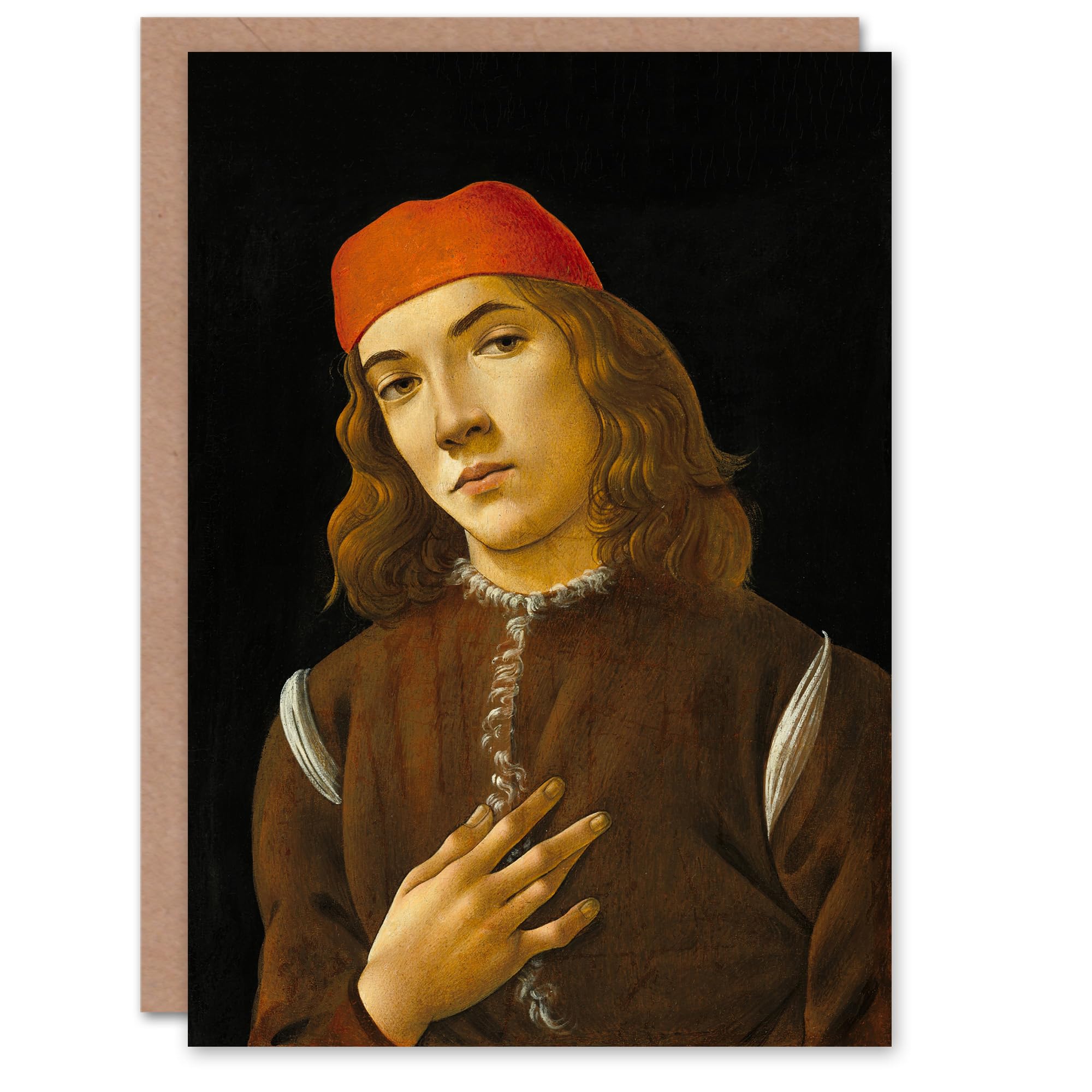 Artery8 Sandro Botticelli Art Card Portrait of a Youth