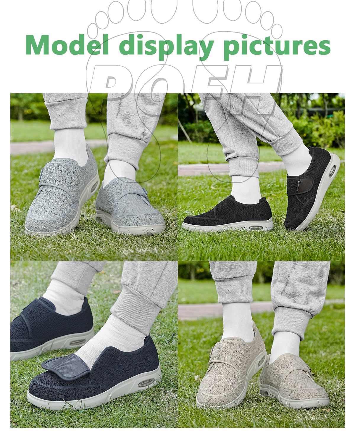 Zapatos para Pies Planos Hombre Especiales para Juanetes Zapatillas para Diabéticos Pie Ancho Fascitis Plantar Edema Calzado para Personas Mayores Extra Anchos Ortopédico