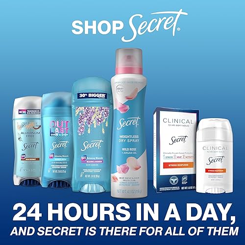 Miniatura 7 de Secret Antitranspirante y desodorante, protección contra la humedad 48 horas, sólido invisible, aroma a lavanda, 2.6 onzas (paquete de 3)