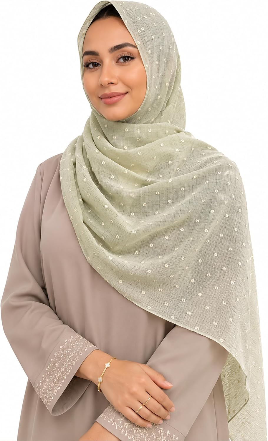 Women's Clip-Dot Chiffon Hijab Scarf
