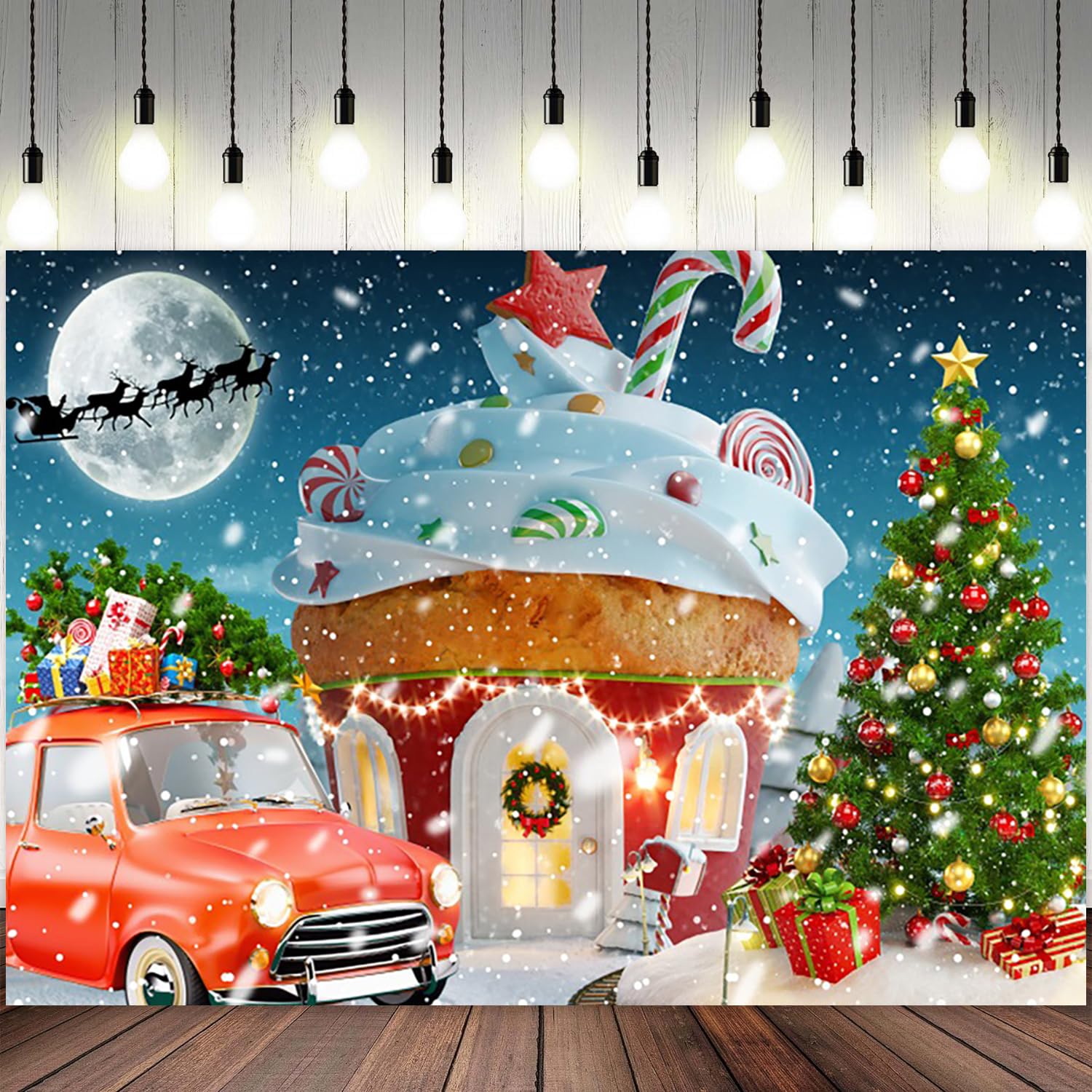 Fondo De Navidad Fondo De Valla De Ventana De Arco De Árbol De Navidad  Diseñado Por Min Telón Fondo Navidad, image size:1500x1500