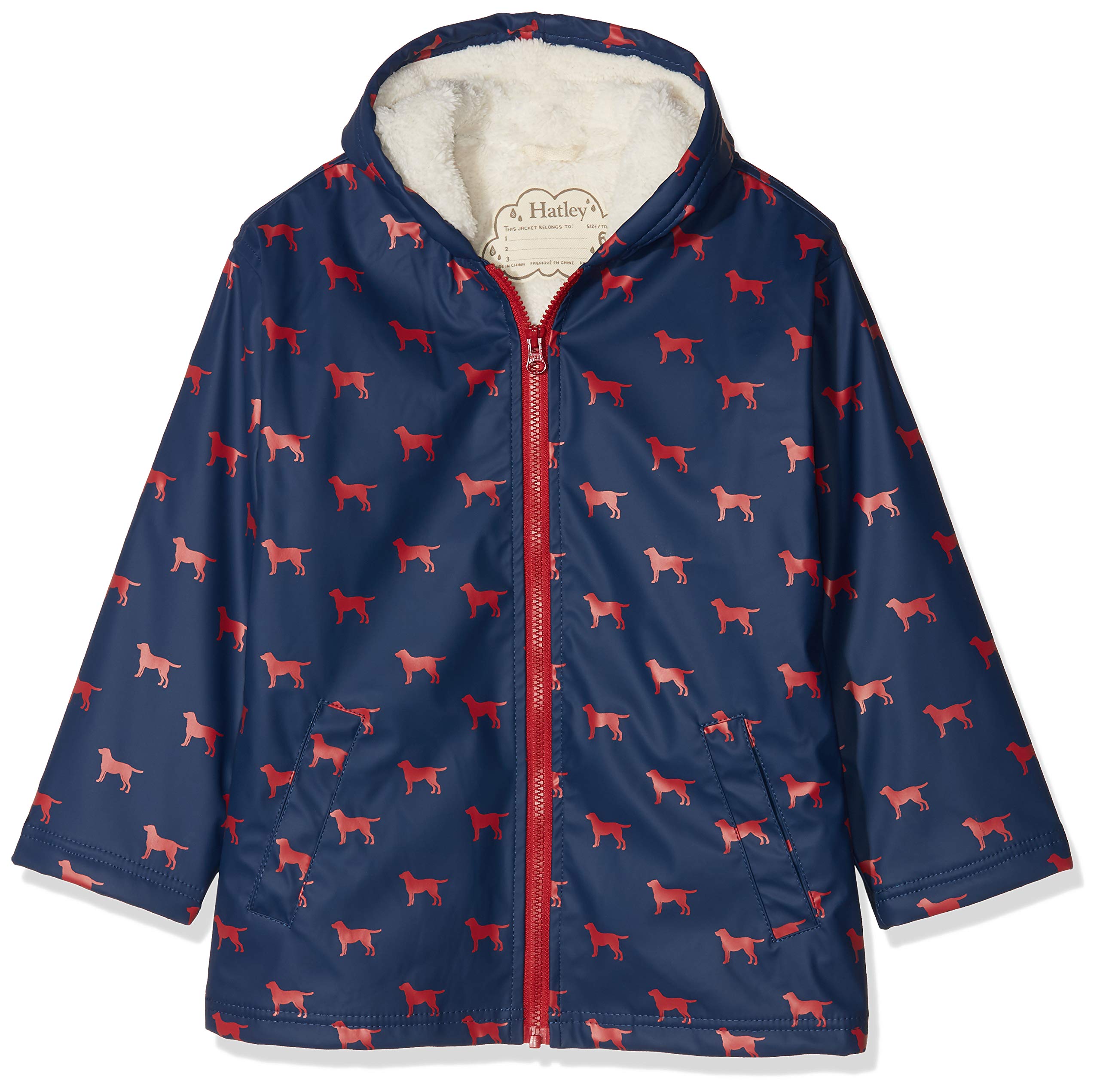 Hatley Lined Splash Jacket Veste Anti-éclaboussures doublée en Sherpa Fille