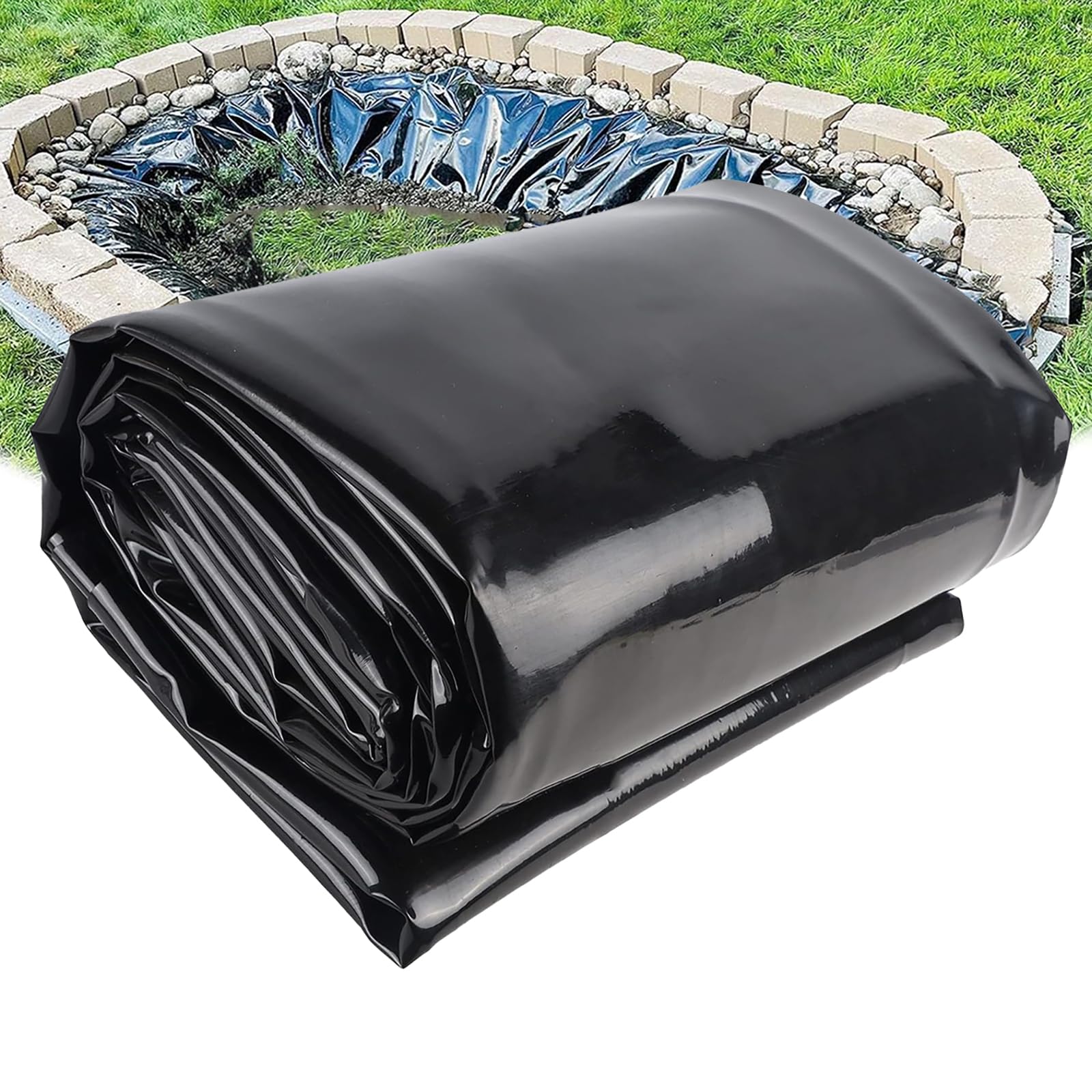 Membrana Piscinas Jardín, Revestimiento HDPE Piscinas Peces Revestimiento Preformado Duradero Y Flexible Para Piscinas Exteriores, Protección Duradera Paisajismo Flexible(Size:10*15m,Color:20S)