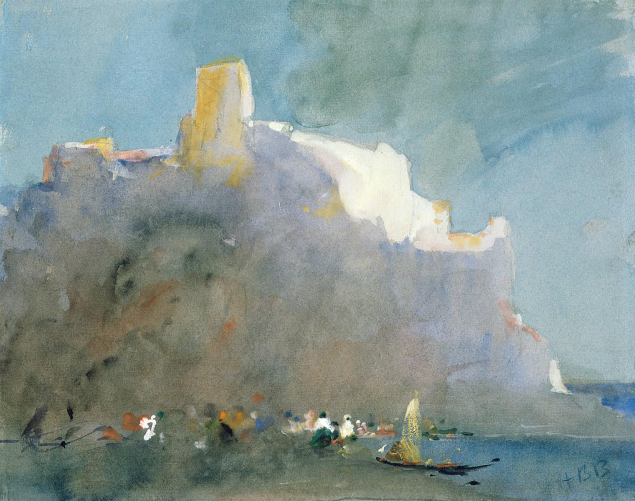 SERENDIPITP Vintage Wall Art Canvas Nordic Poster Canvas Print Picture in the Bay of Sorrento by Hercules Brabazon Brabazon Wall Art Poster for Home Decor 60x90cm