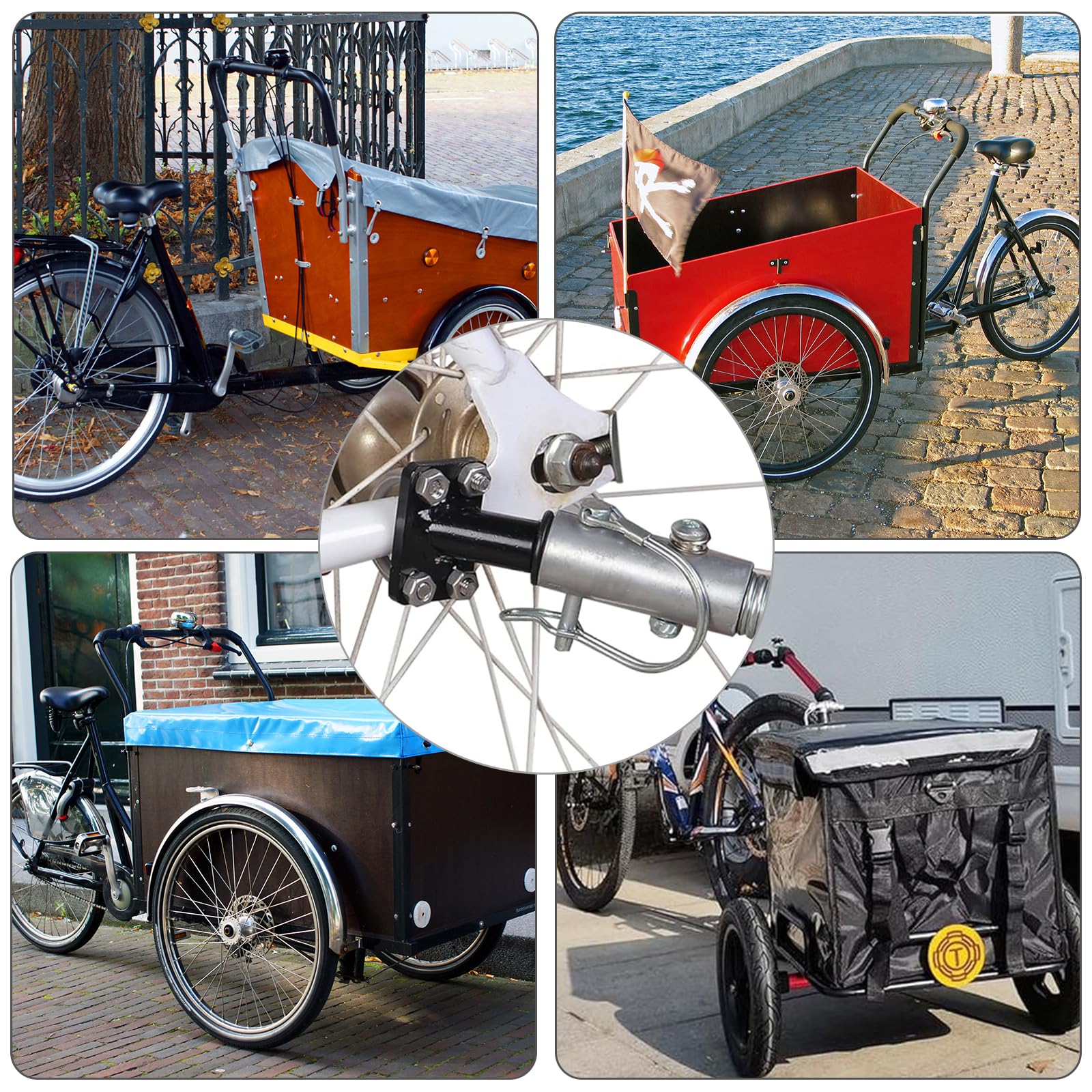Gancio Traino Bici, Rimorchio Bici Bambini Adattatore Universale, Carrello Bicicletta Rimorchio, Gancio di Traino per Rimorchio Bicicletta, Fissaggio Sicuro con Perno, per Bambini, Cani