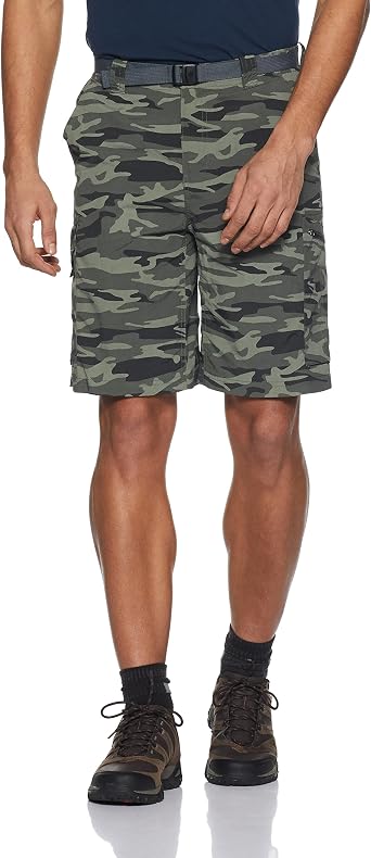 Printed Cargo Shorts, Gravel Camo Print 